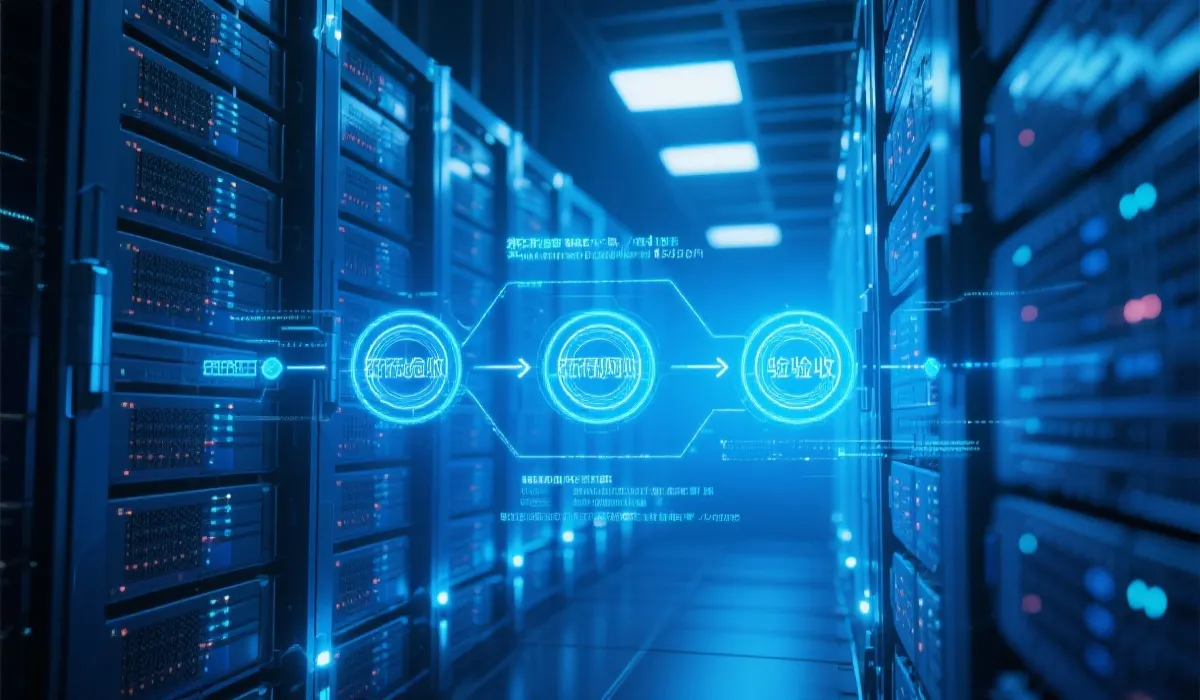 数据中心与同步流程示意图：采集、校验、更新与镜像一致性